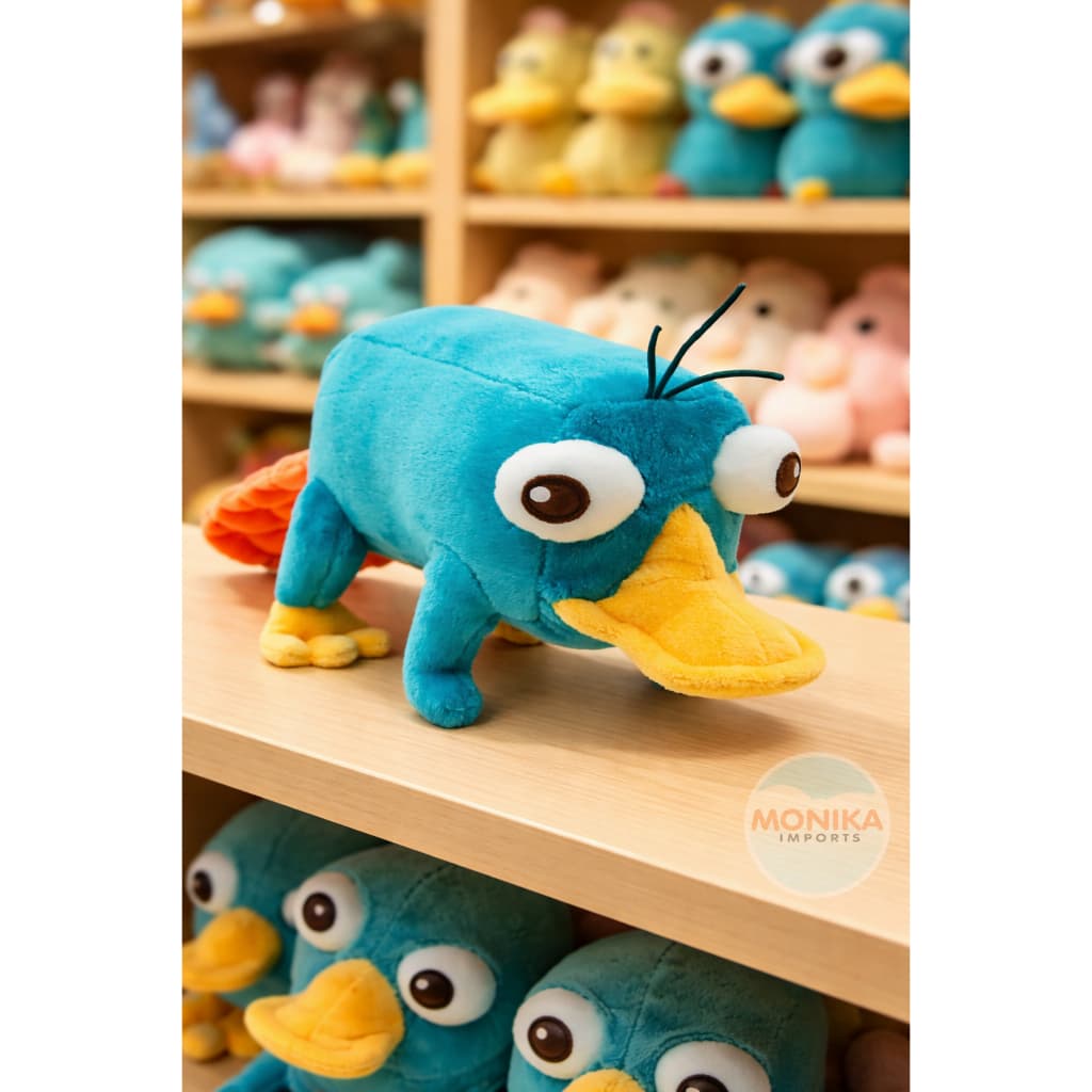Pelúcia Ornitorrinco Perry 25cm – Boneco Fofo Estilo Desenho Decoração Crianças – Presente Infantil