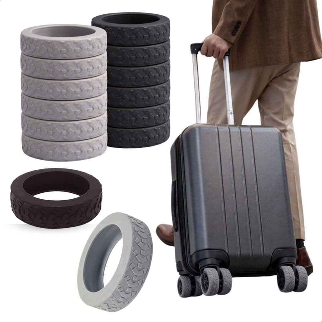 Protetor de Rodinha para Mala Silicone Antirruído Kit 8 Unidades Capa Roda Mala