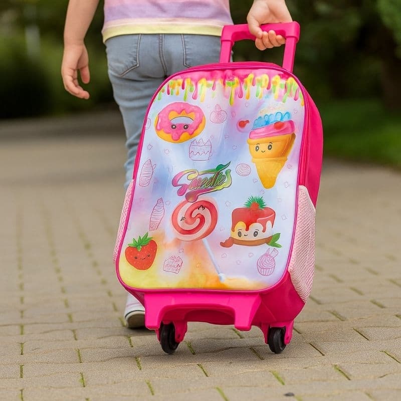 Mochila de Rodinhas Infantil Sweeties - Rosa
