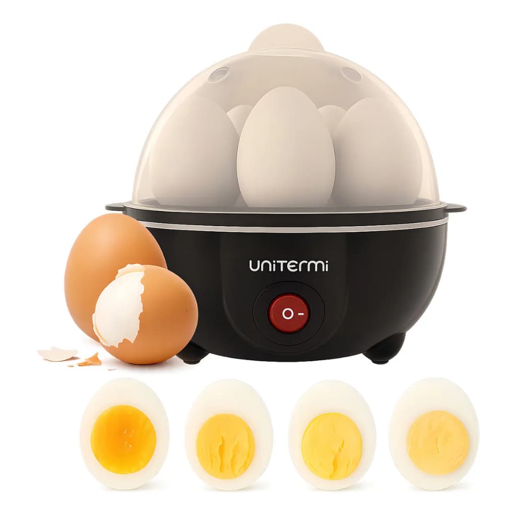 Cozedor de Ovos Elétrico Unitermi Portátil a Vapor 7 Ovos 127V/220V
