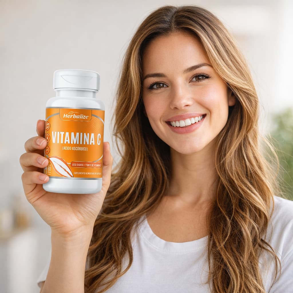 Vitamina C Herbalize Suplemento Alimentar em Cápsulas para Rotina Diária