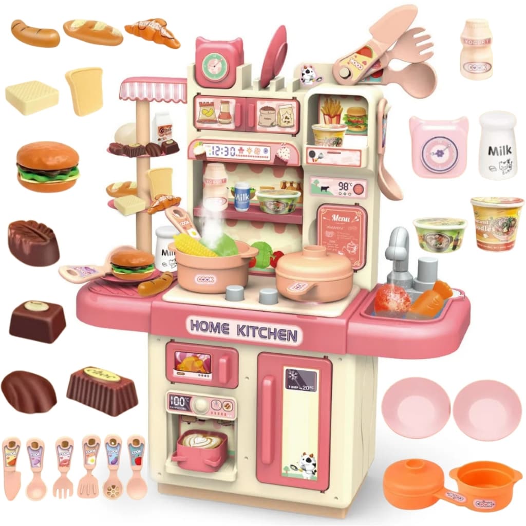 Cozinha Completa Solta Fumaça Sai Água Luz Brinquedo Castela