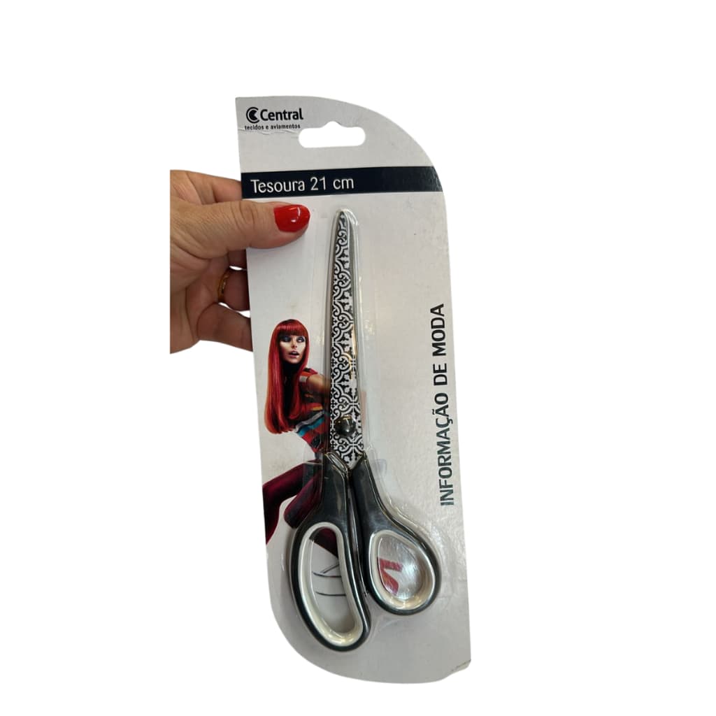 Tesoura Estampada Uso Profissional 21cm - Central