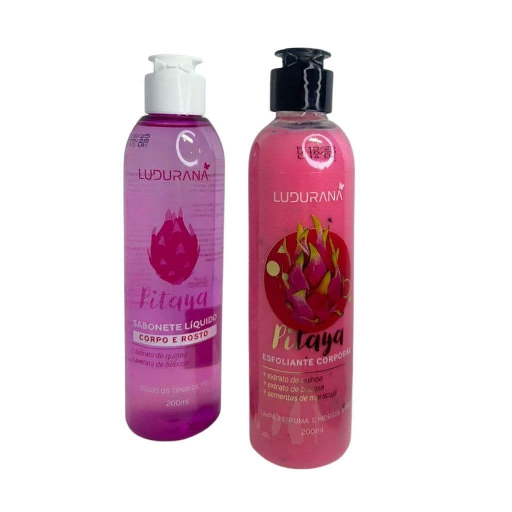 Kit Sabonete liquido corpo e rosto Pitaya todos os tipos de Pele Ludurama