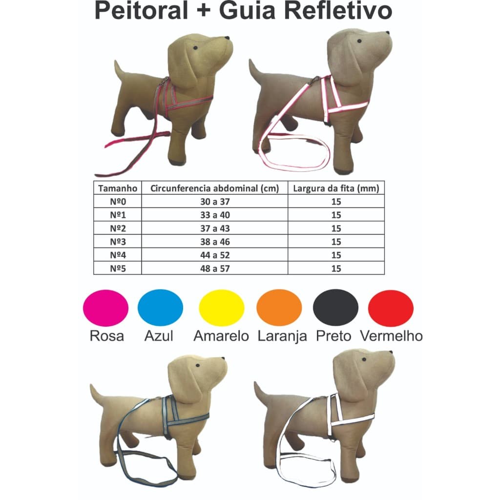 Peitoral e Guia Pet Refletivo