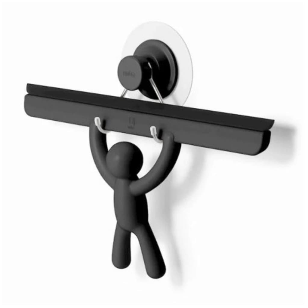 Buddy Preto - Rodo Para Pia ou Box Com Ventosa e Gancho - Umbra