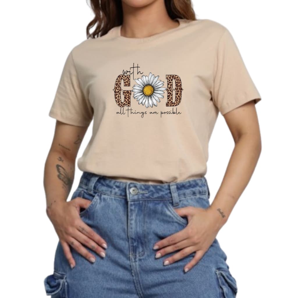 Camiseta Feminina Estampada God Estilosa e Confortavel Ref 069 - Envio Já