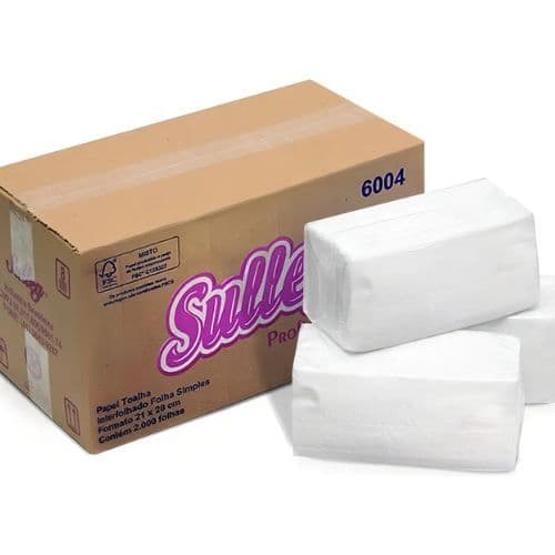 Papel Toalha Interfolhado Folha Simples 20X21 2000 UN Sulleg