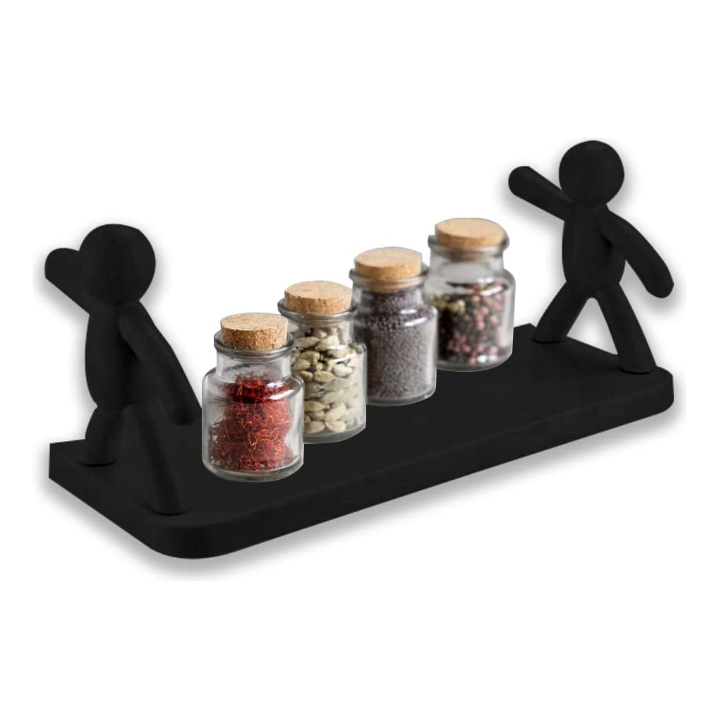 Prateleira Bonequinho Buddy plástico com suporte decorativa banheiro cozinha C/ Adesivo