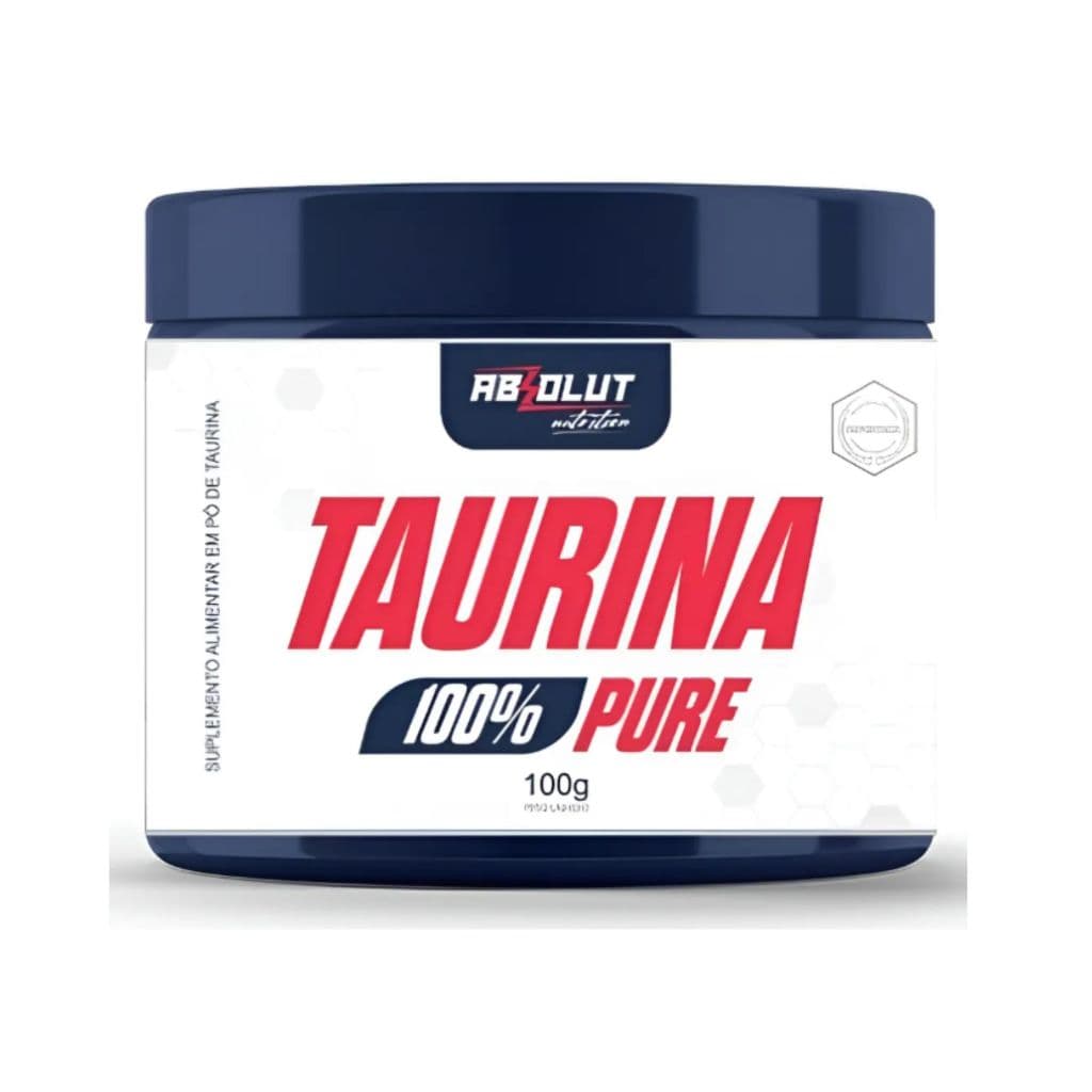 Taurina 100% Pura 100g Absolut Nutrition Sem Sabor