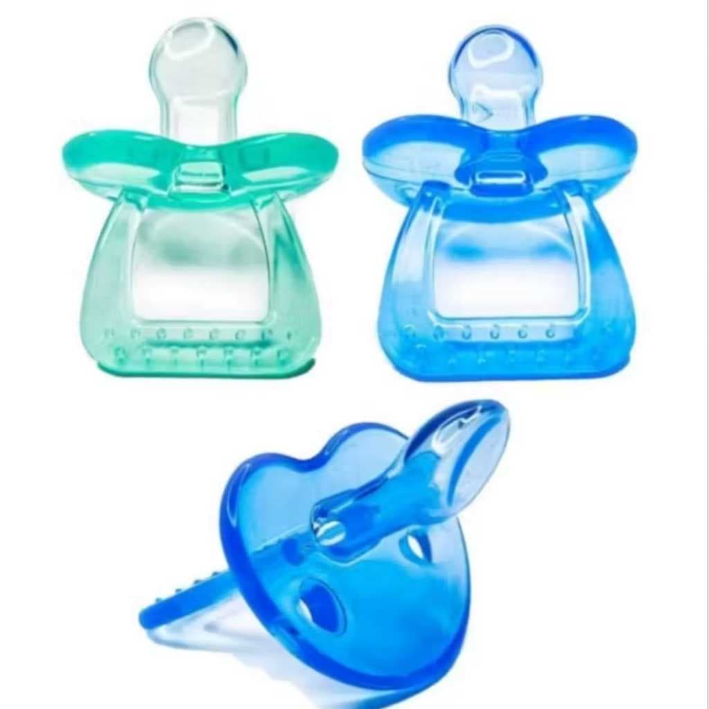 Kit 3 Chupetas de Silicone Para Bebê Bico Chato (ortodôntico) Tamanho 2