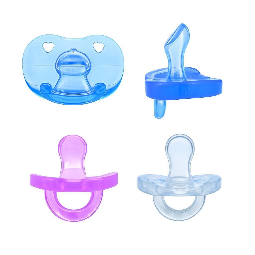 Kit Econômico 2 Chupetas Bico Ortodôntico RN Recém Nascido 100% Silicone Fase 1 de 0 a 6 Meses