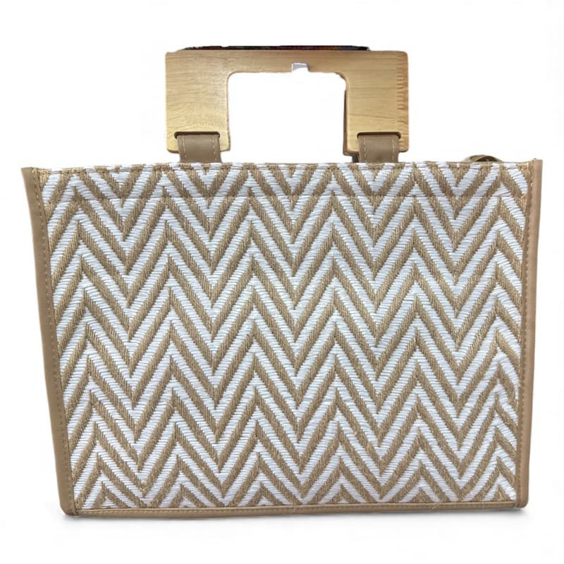 Bolsa de Praia com Alça de Madeira