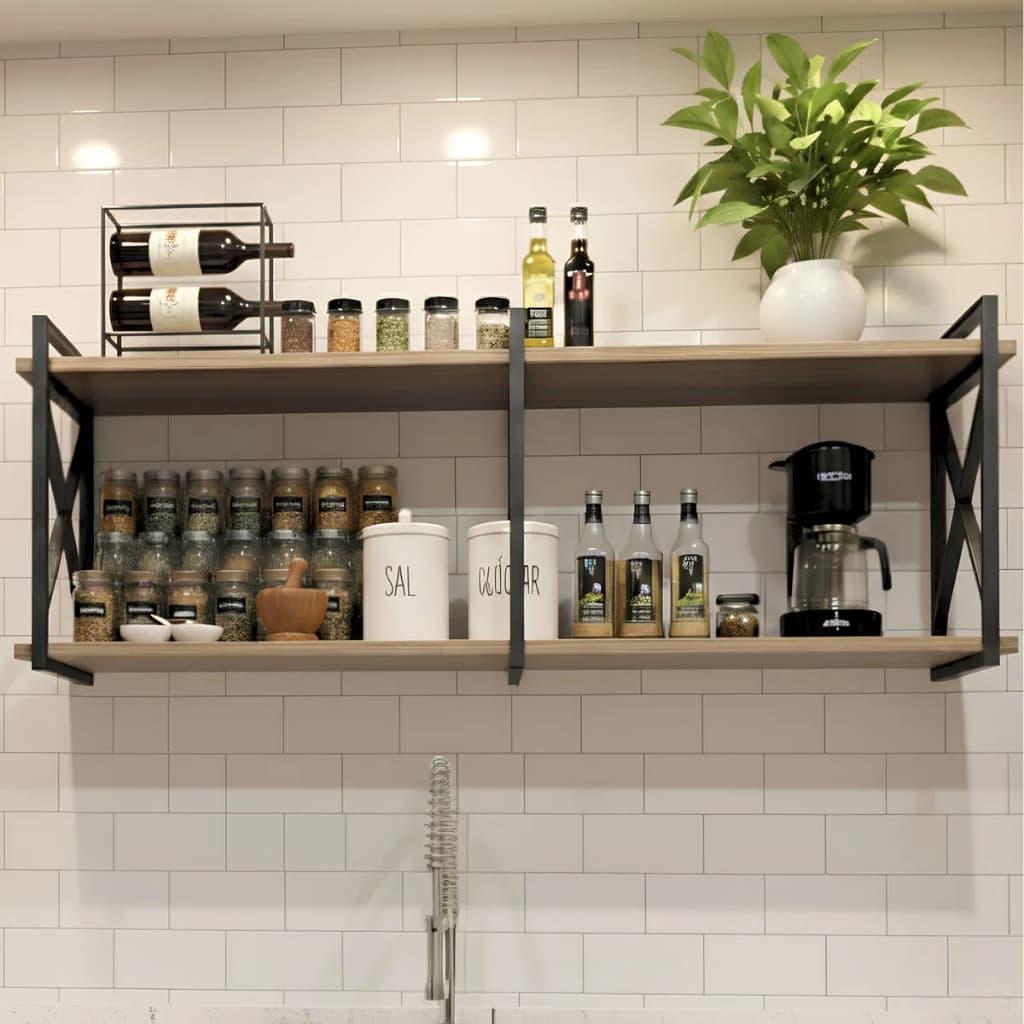 Prateleira Estilo Industrial Decorativa 1 metro e 30cm para Decoração e Organização - 130 cm