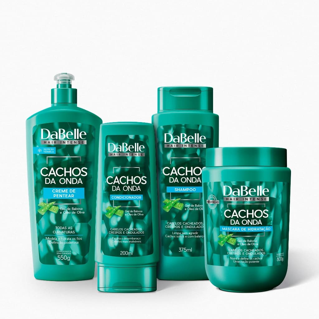 Kit Essencial Plus Cachos da Onda DaBelle Hair - 4 Produtos