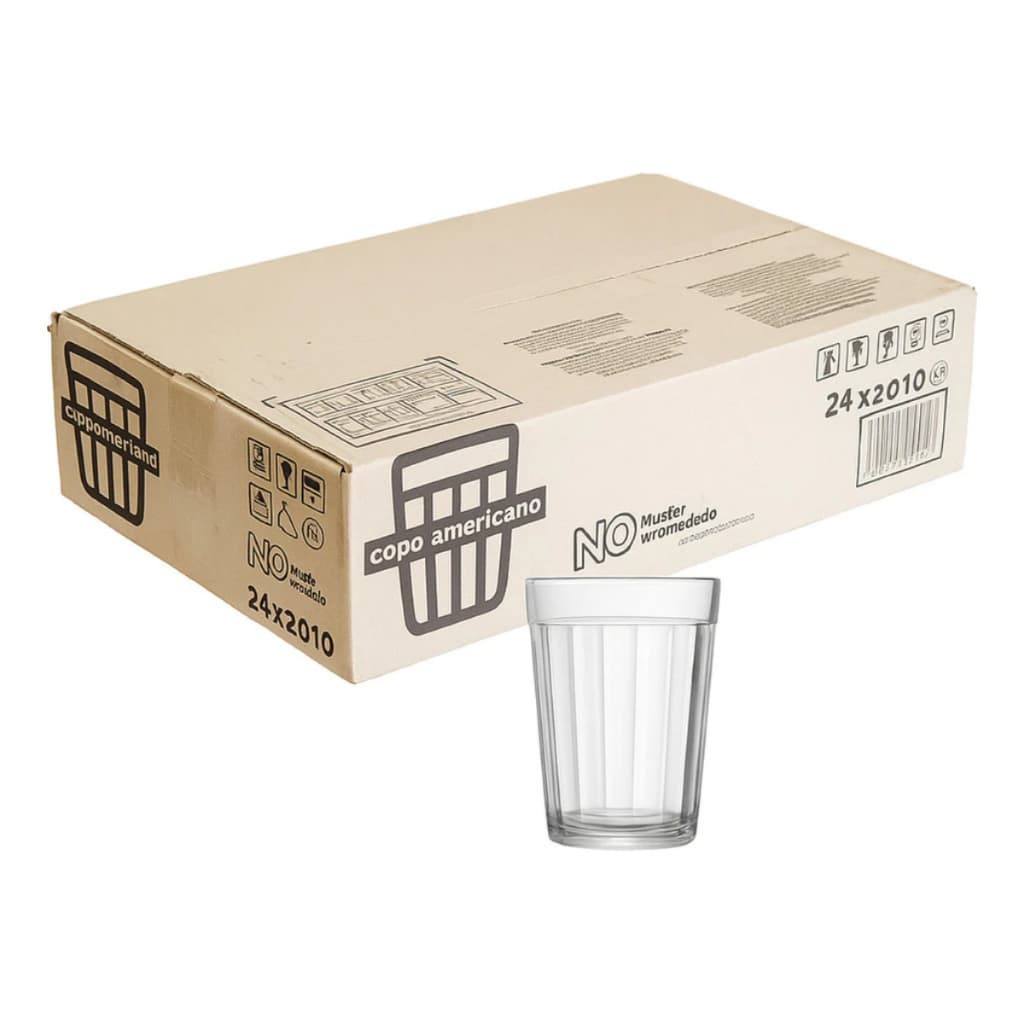 Kit 6/12/24 Copos Americanos de Vidro 190 ml Nadir Copo de Cerveja Café para Bar