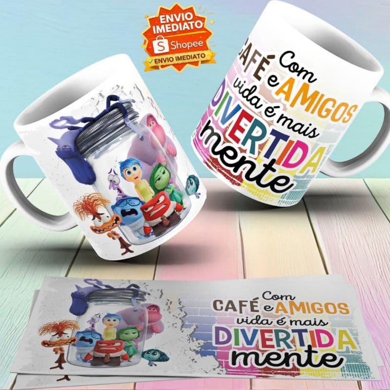 Caneca | Xícara Divertidamente 325ml  | Envio Imediato