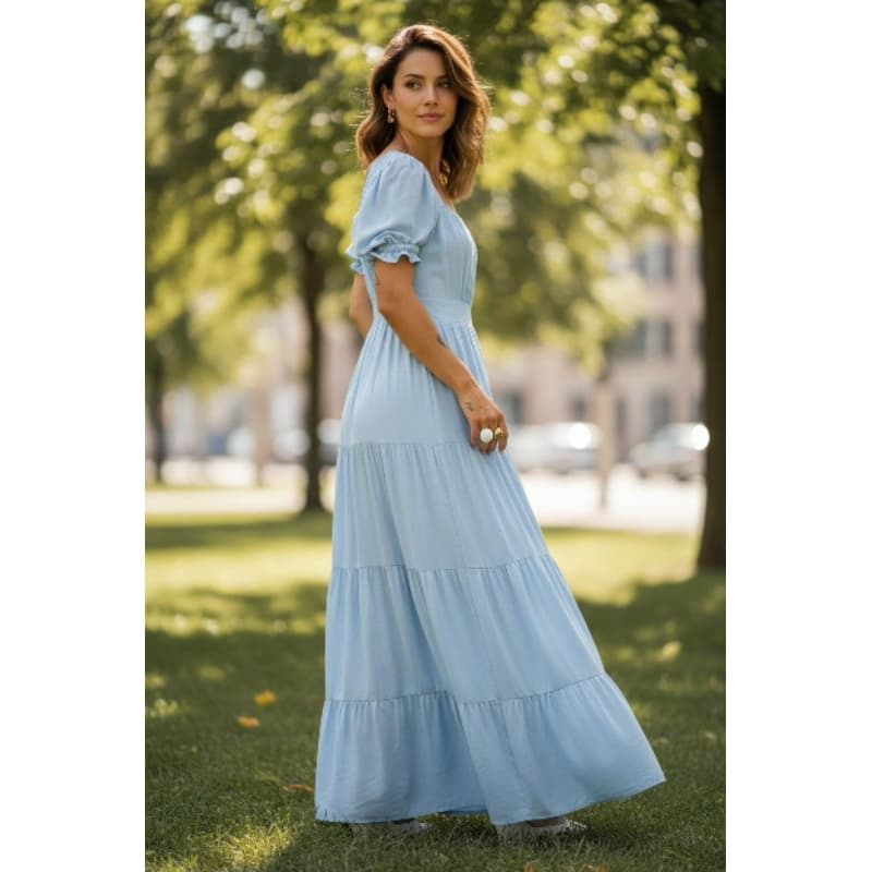 Vestido Longo Soltinho  Floral Vestido Elegante Vestido Longuete Estampado Vestidos Evangélicos