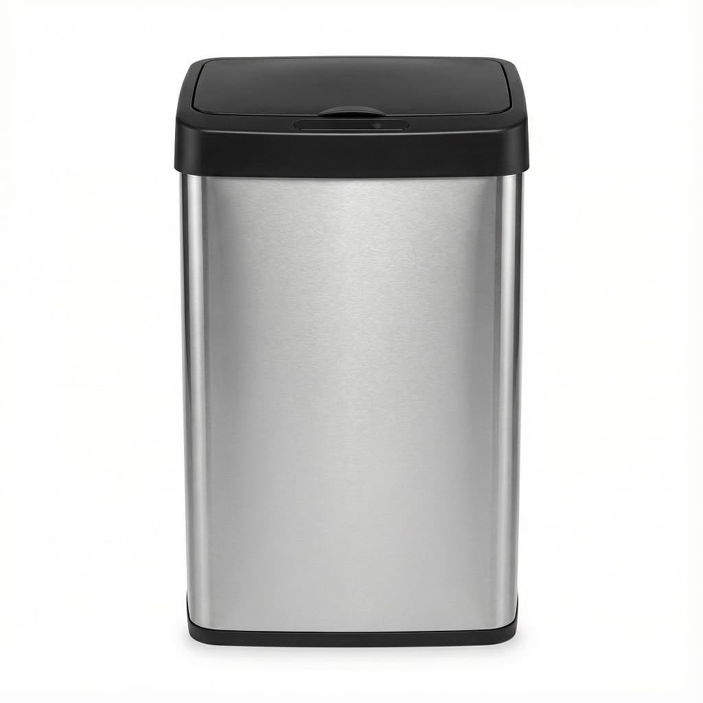Lixeira Automática 50 Litros Premium Cor Aço Inox Escovado Sensor Inteligente