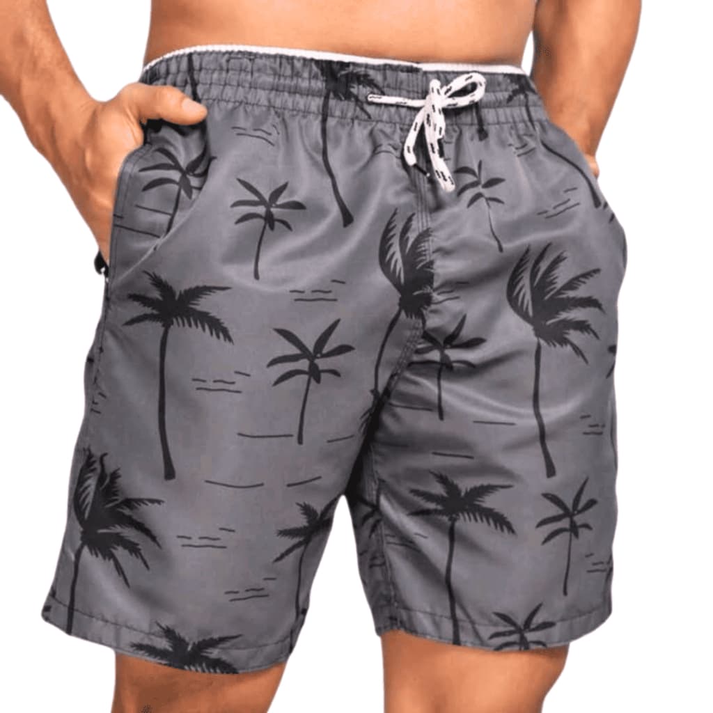Short Tactel Masculino Perfeito para Praia Academia Treino Dia a Dia Estampa de Coqueiro