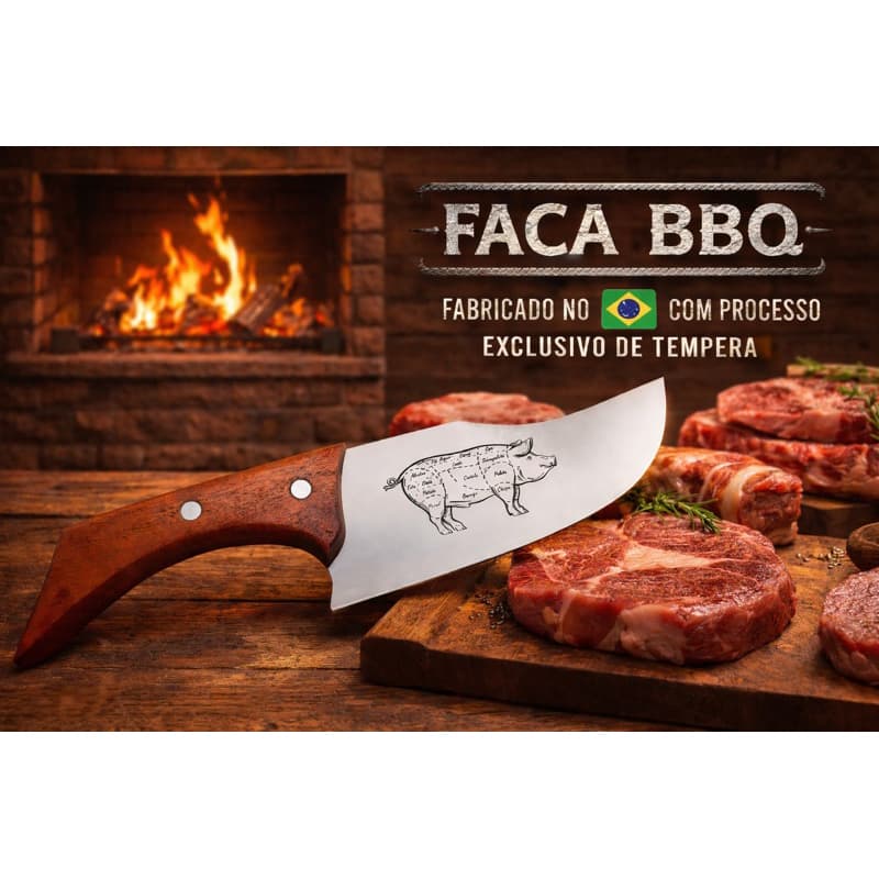 Faca El Toro Bbq - 7 AFIAÇÃO ARTESANAL - EMPRESA BRASILEIRA