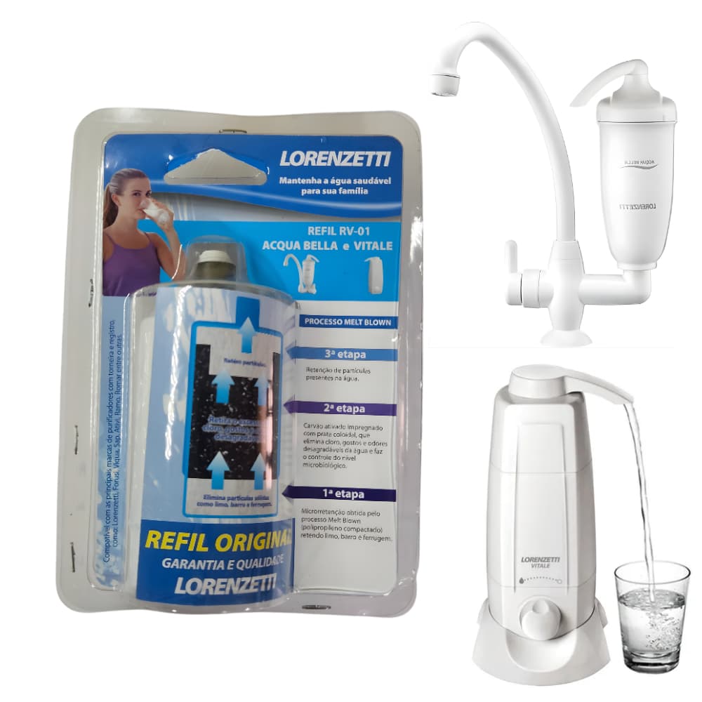 Refil Vela Purificador Filtro Lorenzetti Acqua Bella e Vitale Água Pura | Original