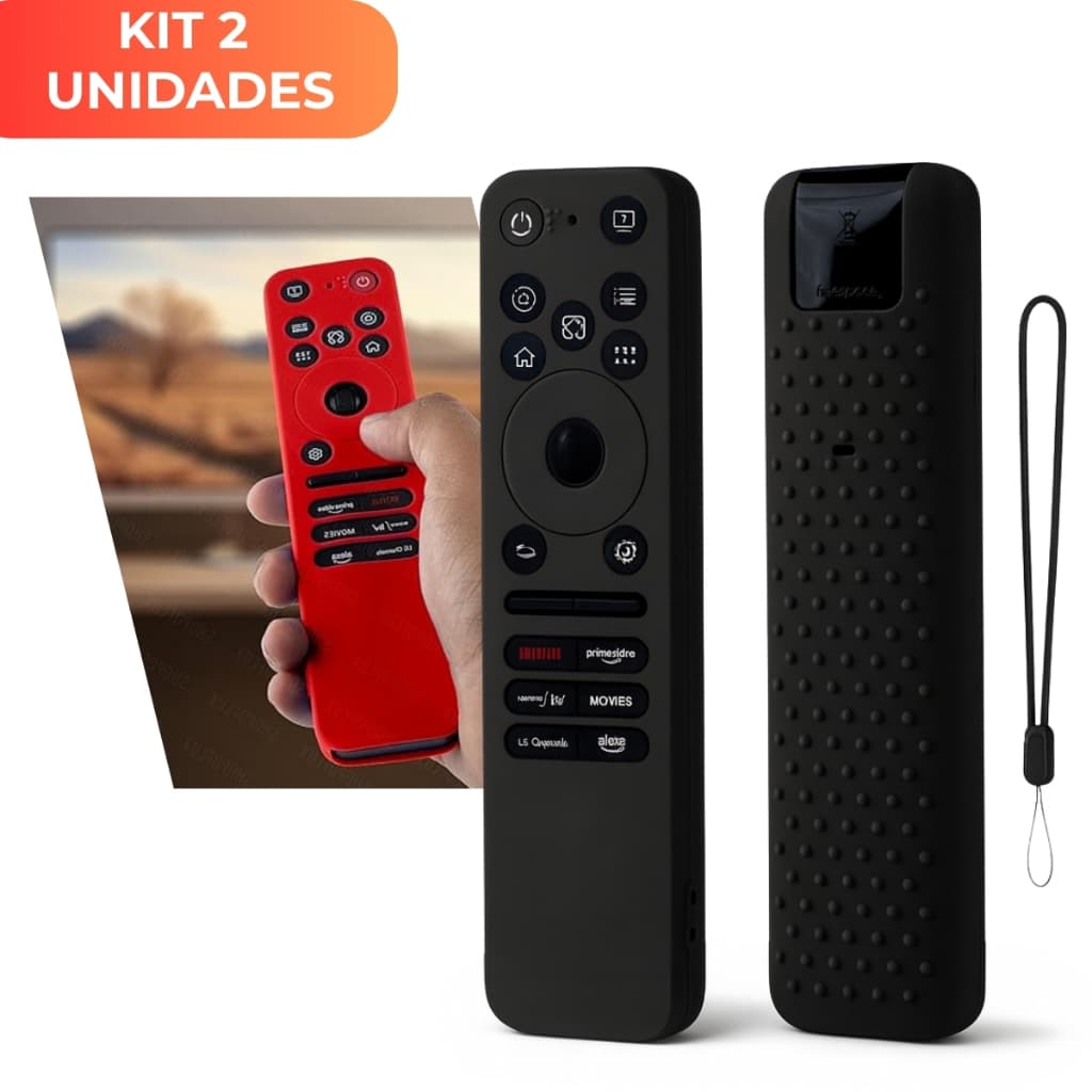 Kit 3 Capas Capinha De Silicone Para Controle Remoto Tv LG MR25G Smart Magic