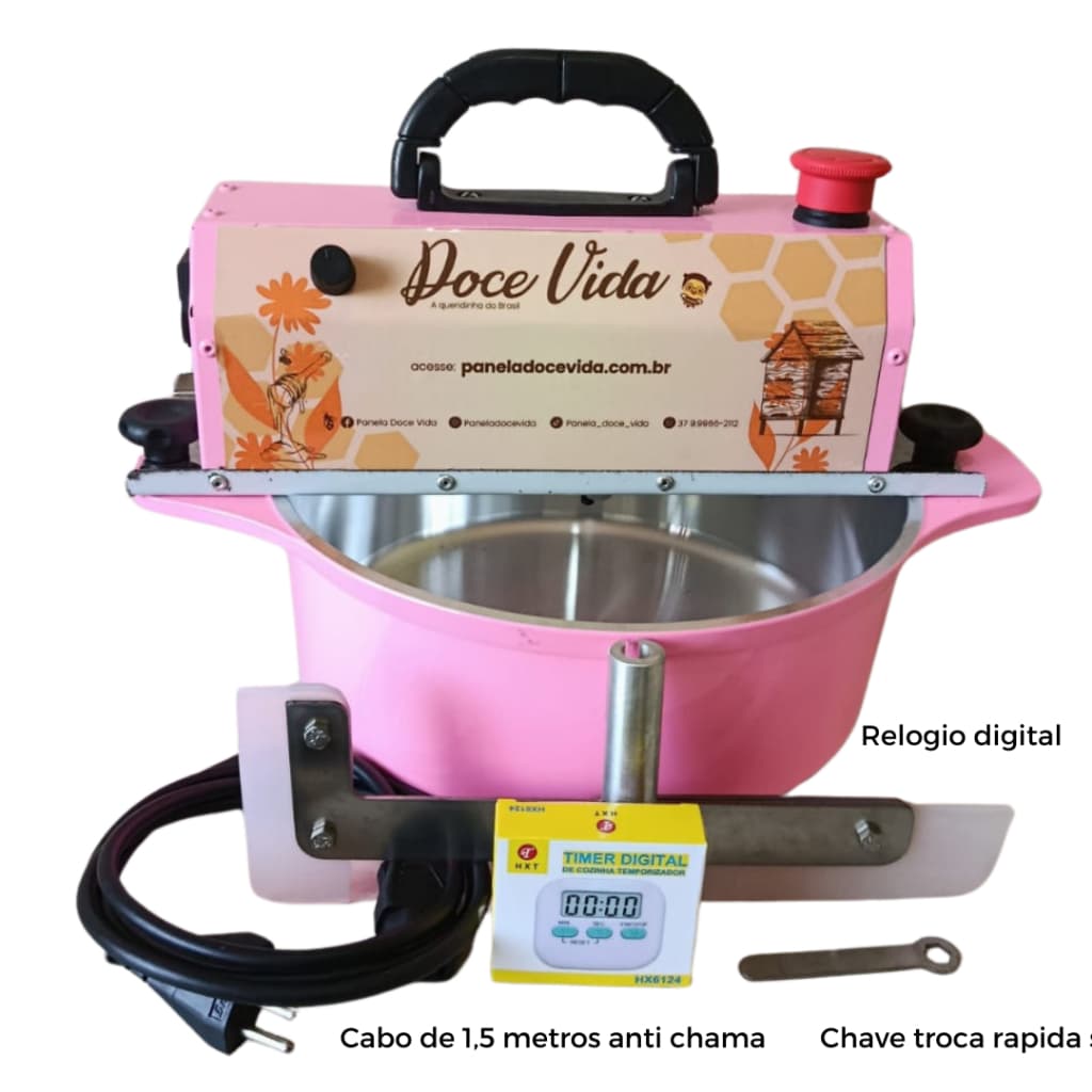 Panela Misturadora Mexedora Para Doces e recheios brigadeiro 26cm 4,5 Litros