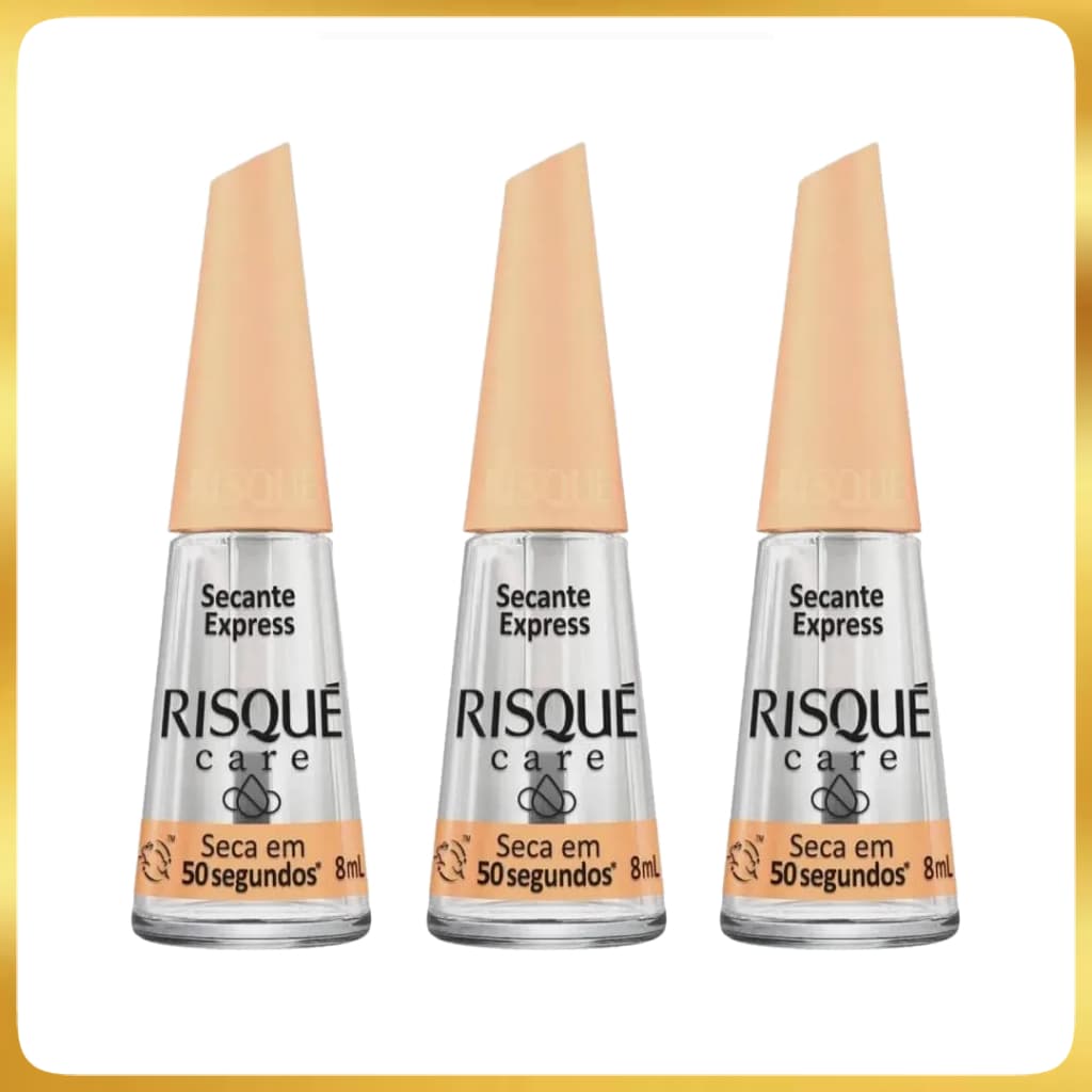Kit Esmalte Secante Express Seca Em 50 Segundos Risqué Care 8ml