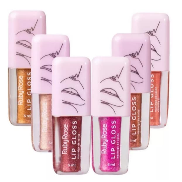 Gloss Labial Ruby Rose Com Brilho
