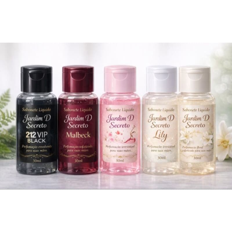 kit 2 mini sabonetes líquido Inspiração Perfumes 212vip Sortidos 30ml