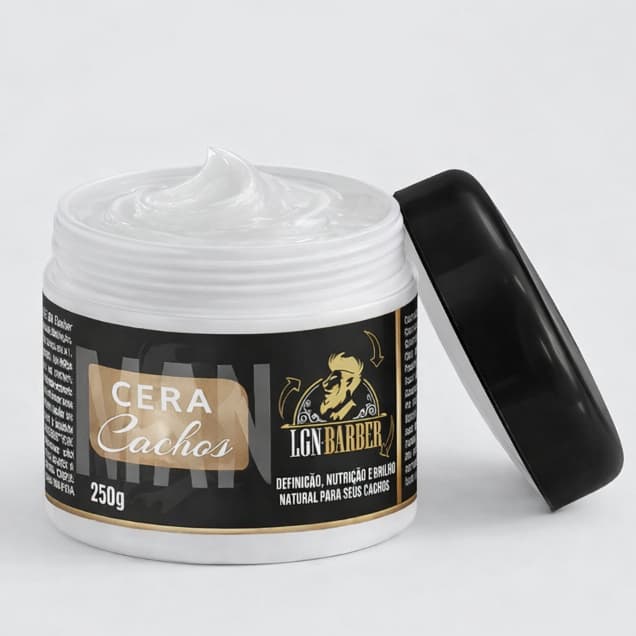 Finalizador Cera de modelar Cachos Man Super Definição 250g - LGN Barber
