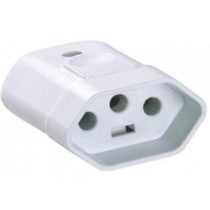 Kit Pino Plugue Fêmea 10A  250V 3 Pinos Novo Padrão de Tomada [Envio HOJE]