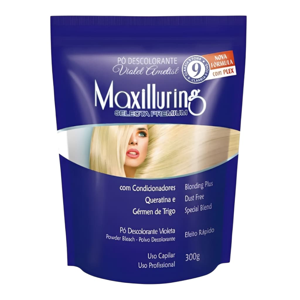 Pó Descolorante Violet Ametist Ação Anti-Amarelamento com Queratina e Gérmem trigo  Dust Free 300G