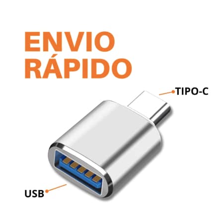 Adaptador OTG USB Tipo C para USB 3.0 Celular Notebook Tablet Pendrive Teclado Mouse Carregador