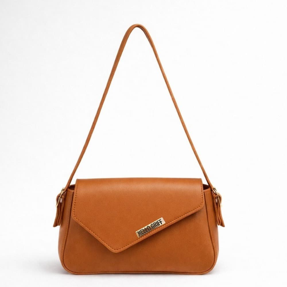Bolsa De Ombro Baguete Com Alça Regulável Sintética Moda Casual Blogueira