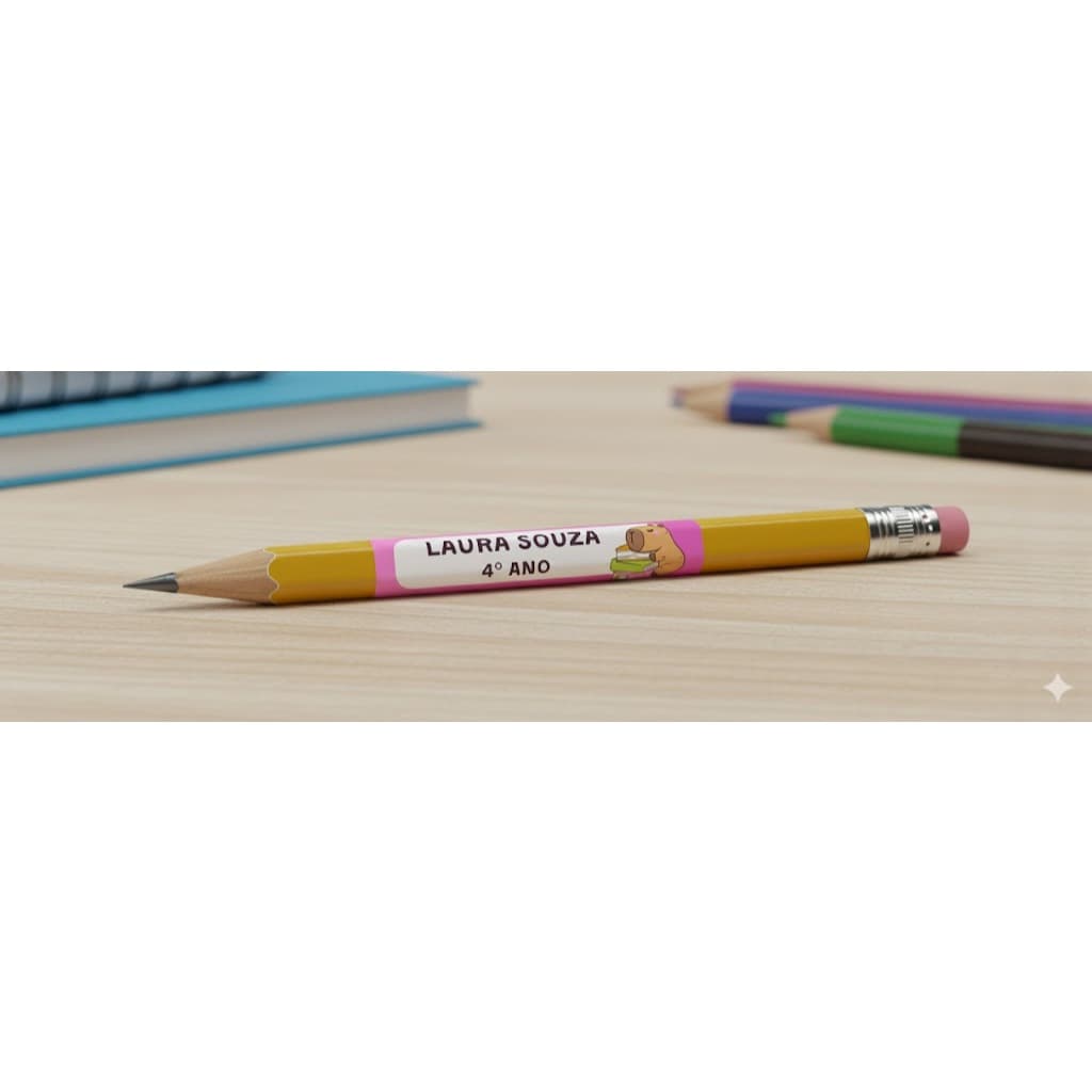 Kit 112 Etiquetas Escolares Personalizadas cortadas - Papel Fotográfico Resistente à Água 100un P+12un G