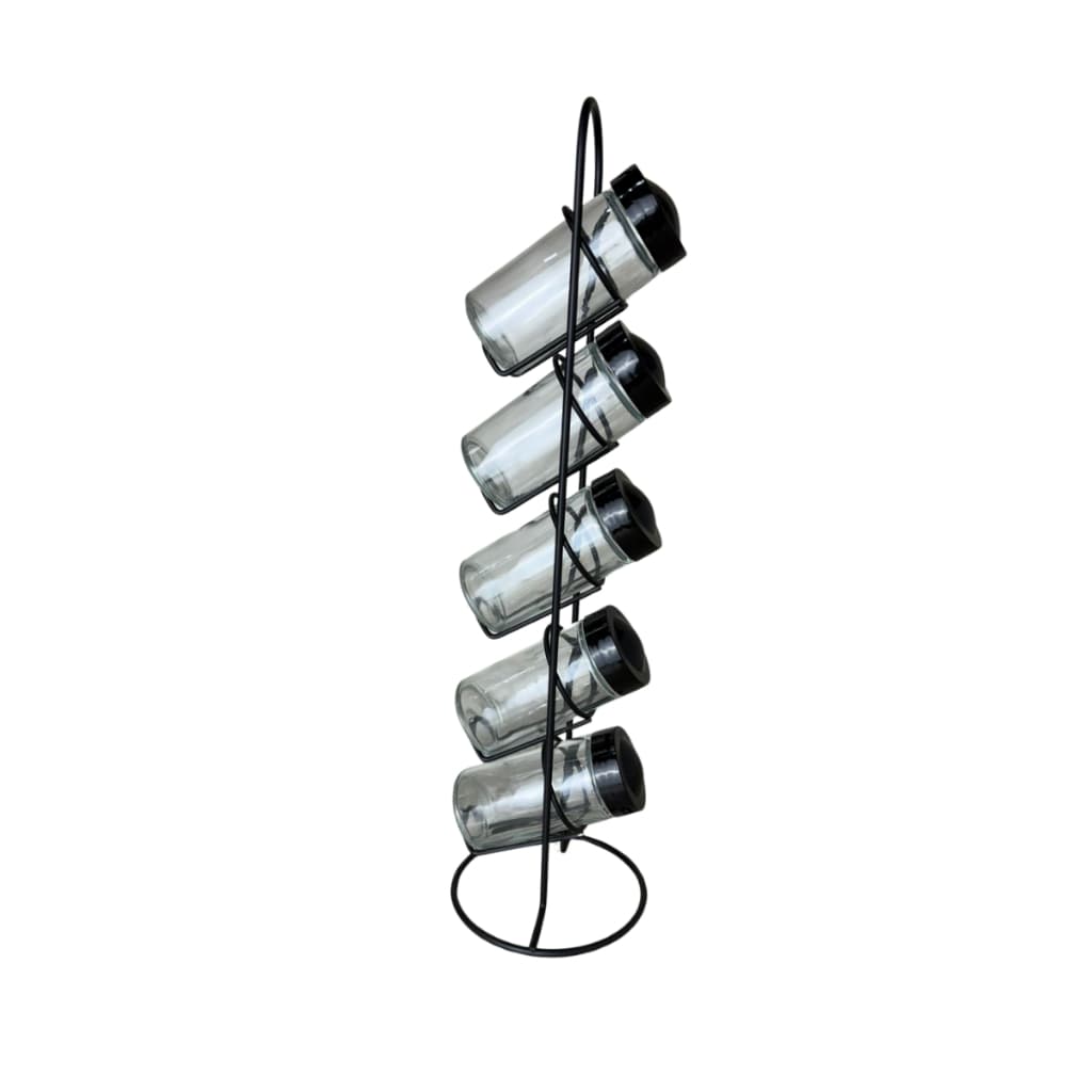 Porta Temperos Industrial 5peças C/ Suporte Porta Condimento