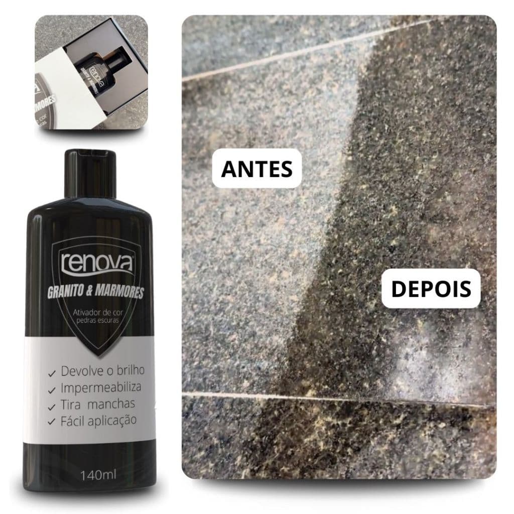 Renova Granito Mármore Realça Cor Black Brilho Revitalizador Limpador