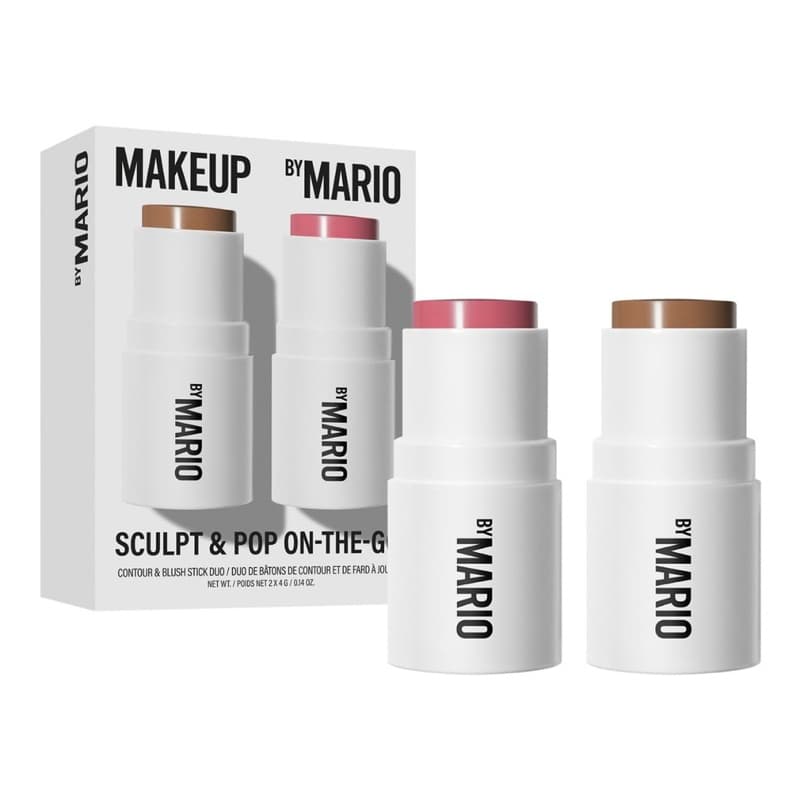 NOVO! Sculpt & Pop On The Go Mini Set Contorno e Blush Makeup by Mario ORIGINAL + Brinde