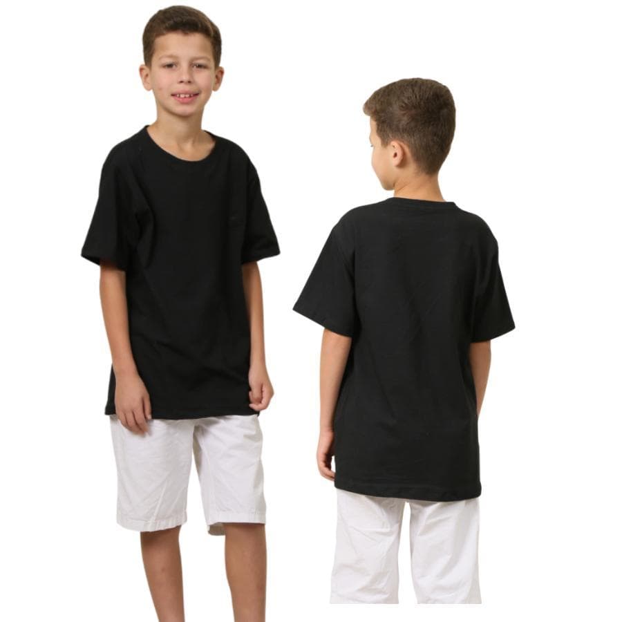 Kit 2 Camisetas Juvenil Masculino Algodão Lisa Casual Dia a Dia