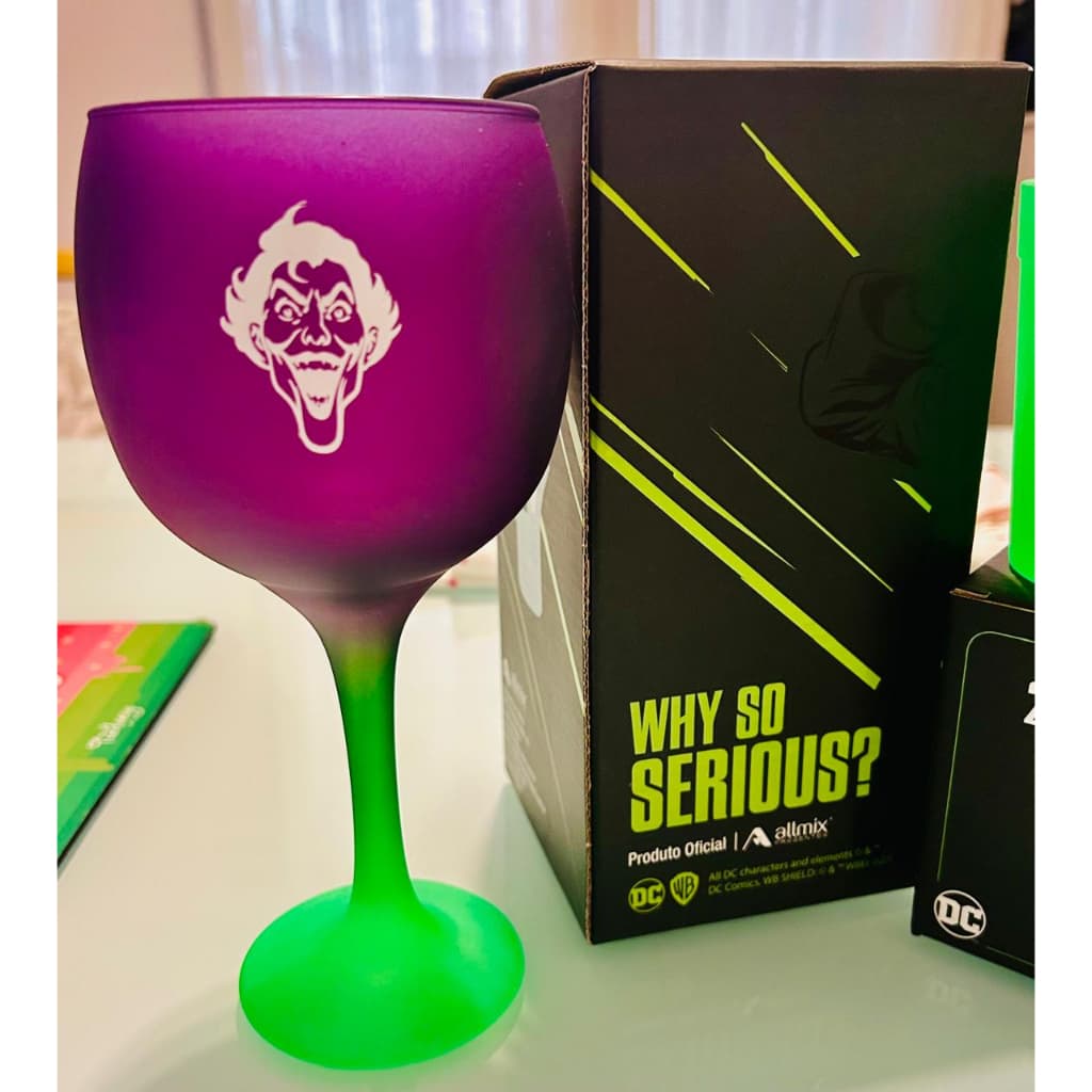 🃏 Taça de Gin Vidro 615 ml Coringa DC Joker Luxo Presente Criativo 🃏