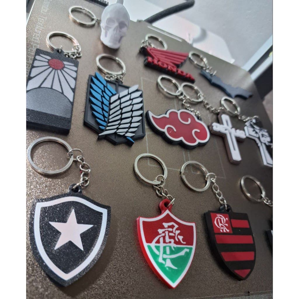 2 Chaveiro time Jesus animes a escolha Kit 2 Unidades  Futebol  Impressão 3D