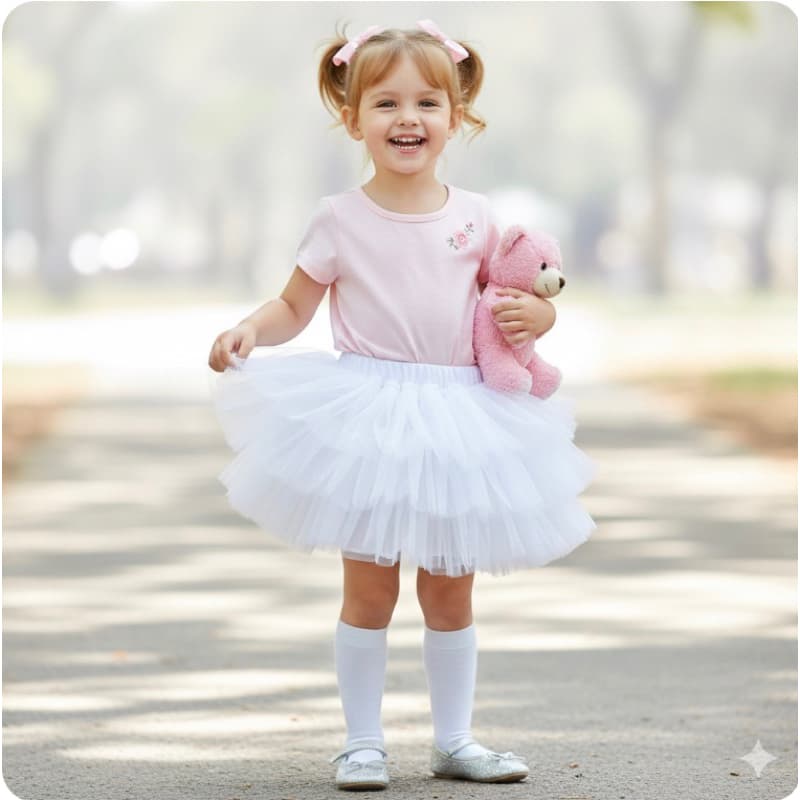 Saiote Anágua para Volume em Vestido de Festa Menina Bebê P.M.G.GG