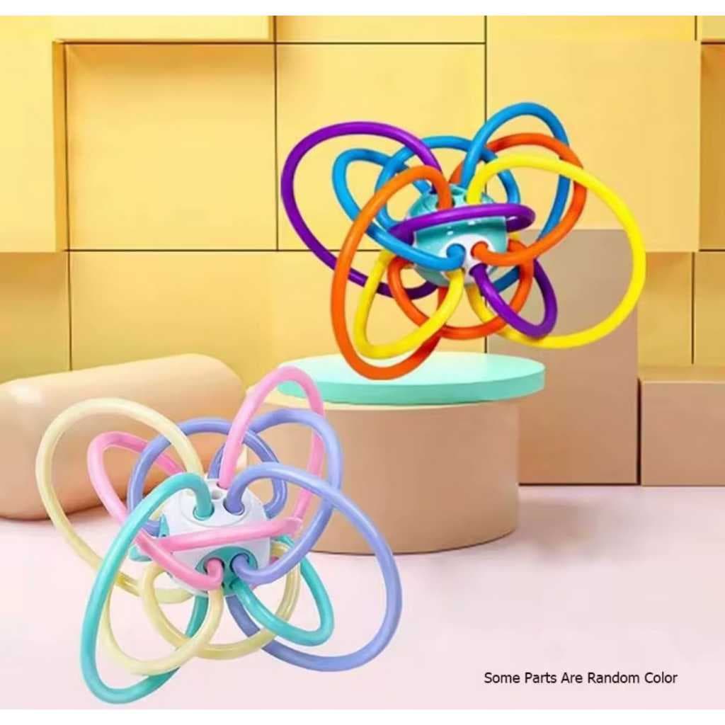 Brinquedo Bebê Mordedor Flexível Macio Bolinha Silicone Infantil Desenvolvimento Dentição Sensorial