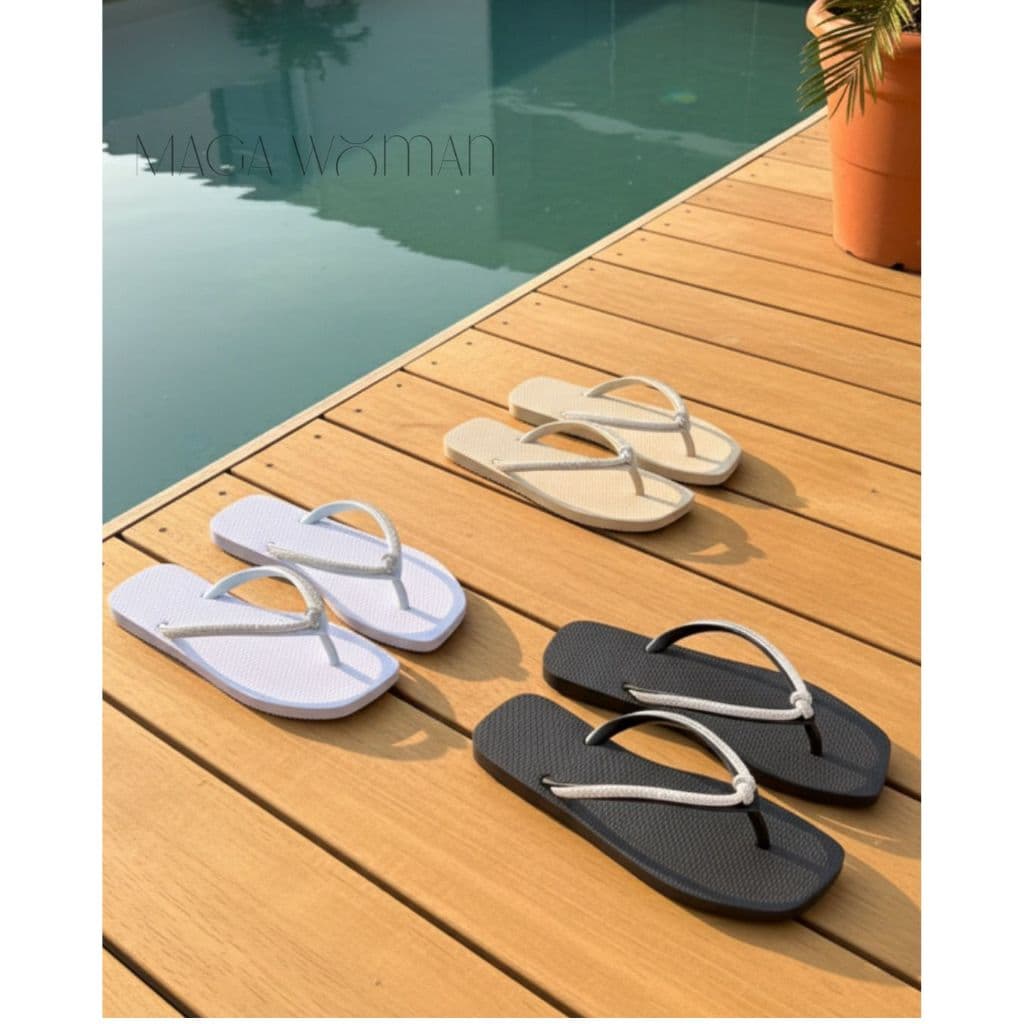 Chinelo Rasteira Quadrada Strass Feminino Do 34 Ao 41