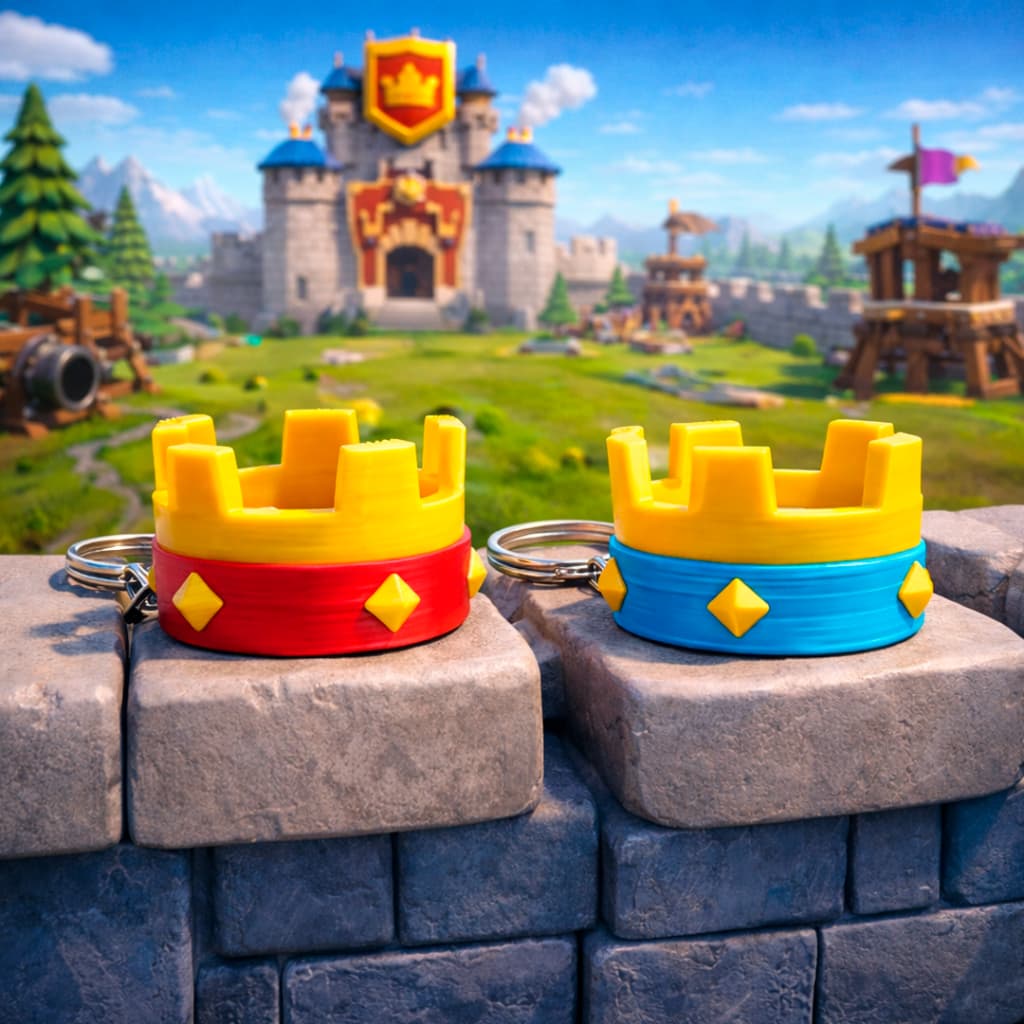 Chaveiro Coroa Clash Royale | Kit com 2 Unidades  👑