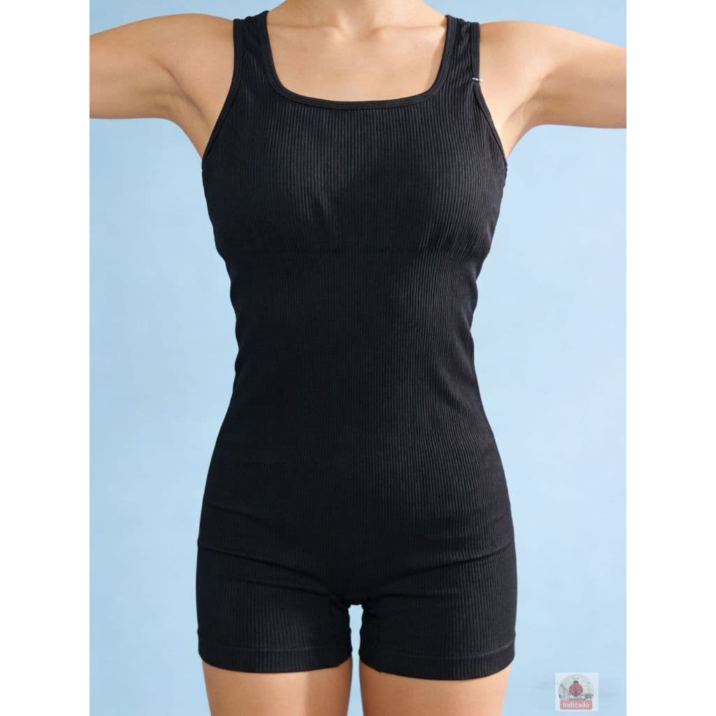 Macaquinho Fitness Feminino Costas Vazadas Sem Costura Alta Compressão Modela Corpo Yoga Academia Poliamida  cod:B24-1