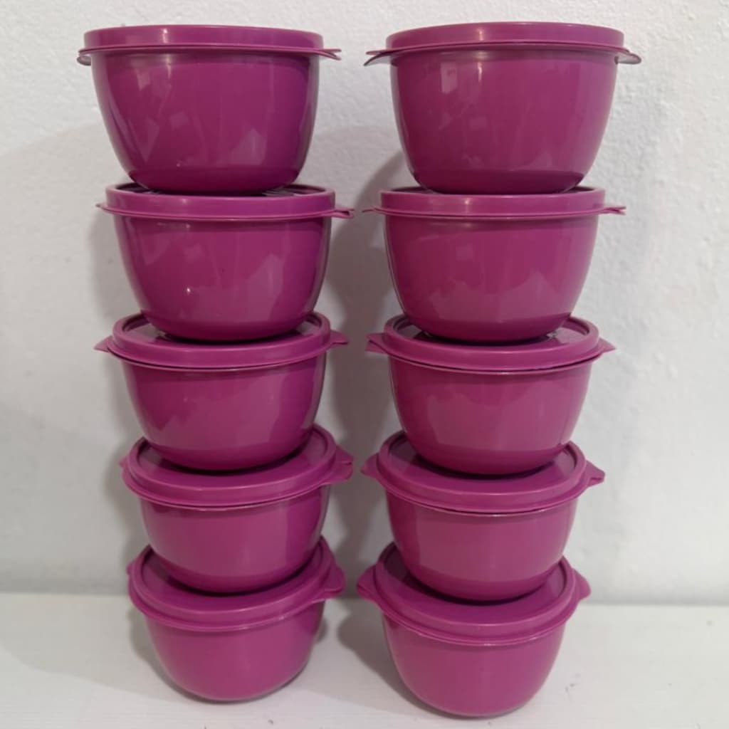Kit 10 Potes Fucsia  Bowl 500 ML Redondos Marmitas Para Cozinha