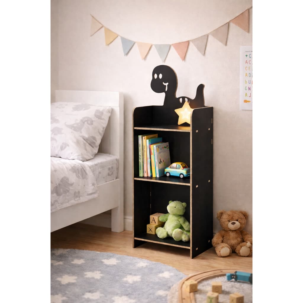 Mesa de Cabeceira Infantil Dinossauro em MDF 6mm | Montagem Fácil Sem Parafusos